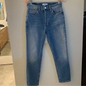 Re/Done High Rise Ankle Crop Jeans size 28